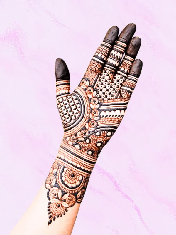 A journey of creativity with simple mehndi patterns on the front hand