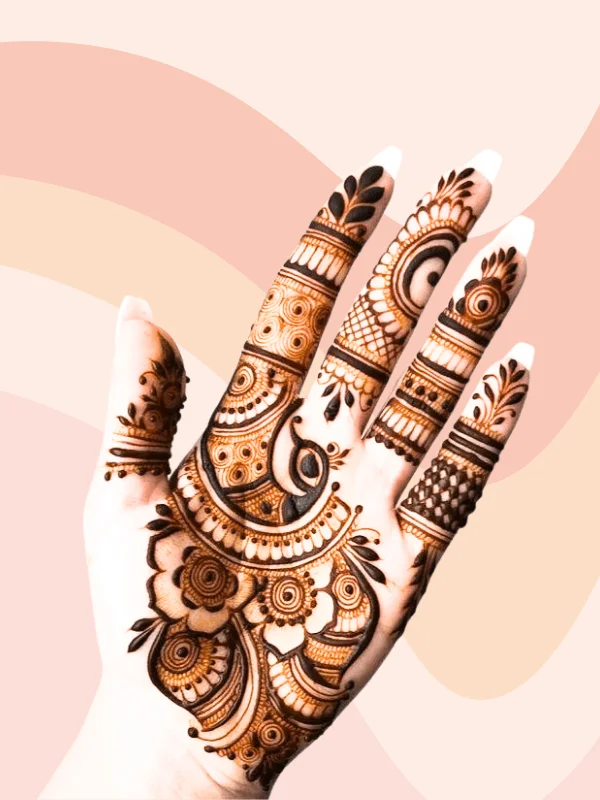 Alluring simple mehndi motifs for front hand decoration